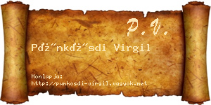 Pünkösdi Virgil névjegykártya